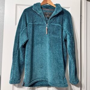 True Grit Men's Blue Zip-Up Sweater